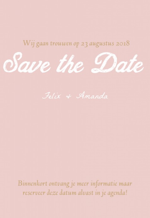 Save the date - Flowers achter