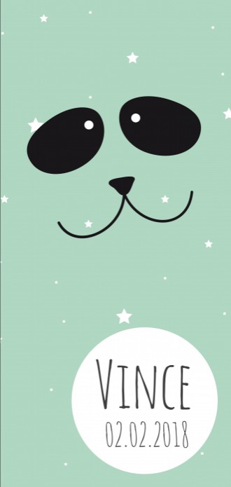 Geboortekaartje Panda Vince