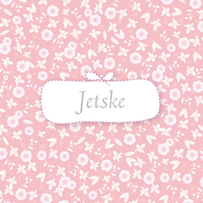 Lief mini geboortekaartje bloemen - Jetske