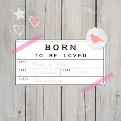 Stoer geboortekaartje Janna