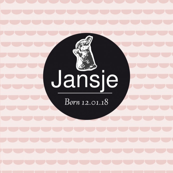 Strak geboortekaartje - Jansje