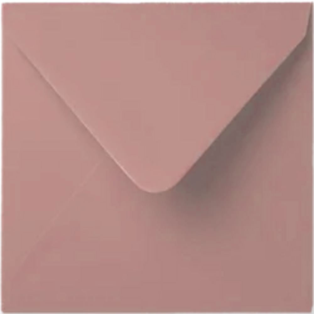 Envelop oudroze - 14x14 cm