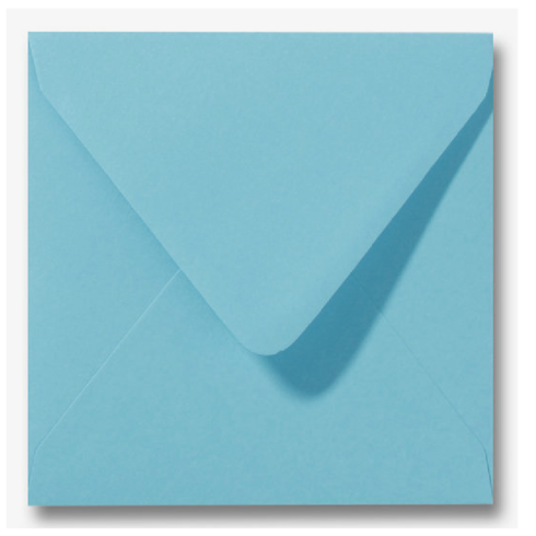 Envelop 14x14 oceaanblauw - op bestelling