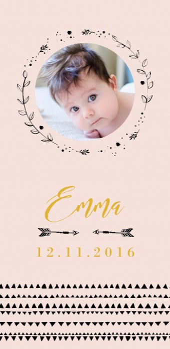 Hip geboortekaartje - Emma - DIY voor