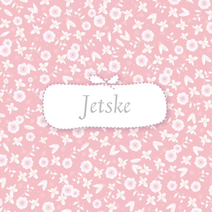 Lief mini geboortekaartje bloemen - Jetske voor