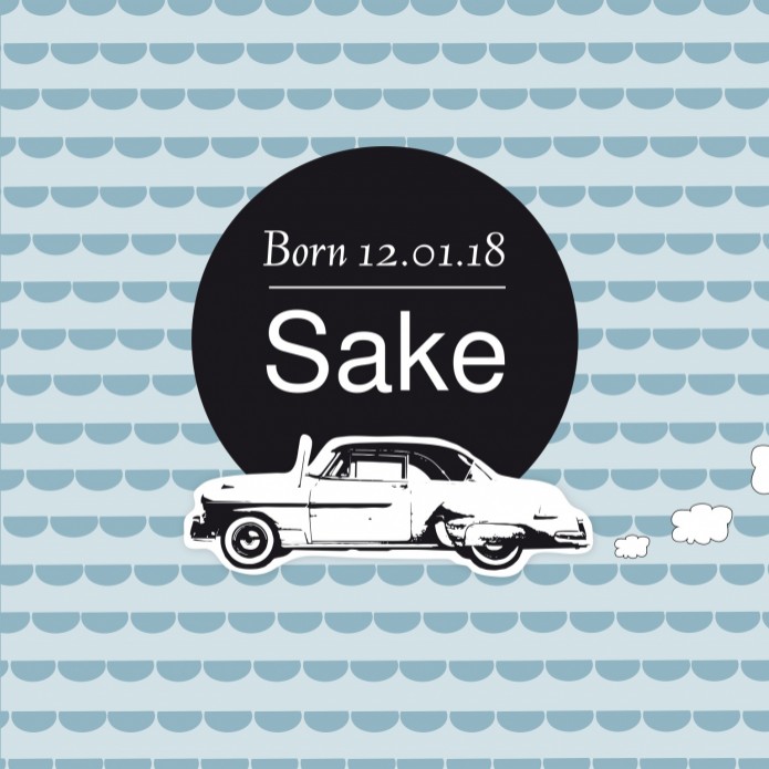 Strak geboortekaartje - Sake voor