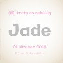 Hip geboortekaartje - Jade voor