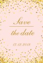 Save the Date - Gouden glitter voor