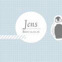 Hip geboortekaartje - Jens voor