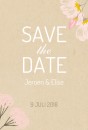 Save the date - Flowers pastel voor