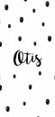 Zwart wit stippen geboortekaartje - Otis voor
