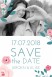 Save the date - Flowers white
